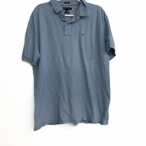 Tommy Hilfiger Mens Blue Custom Fit Polo Shirt